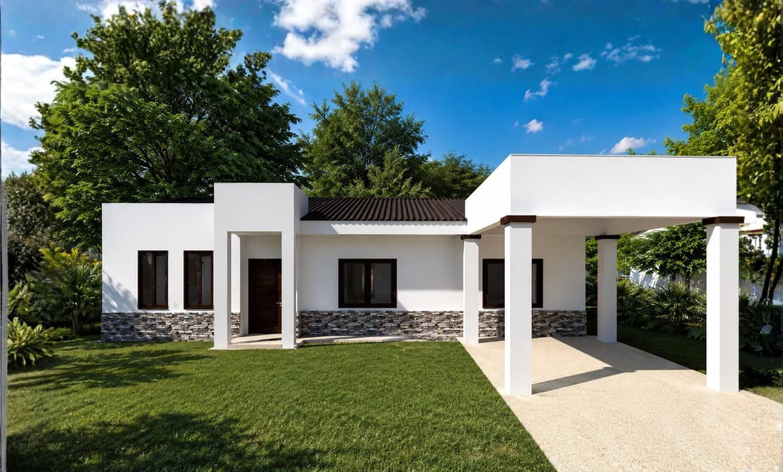 Fachada del modelo Valencia en Hacienda Real