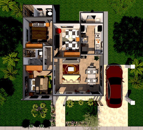 Plano del modelo Andaluz en Hacienda Real