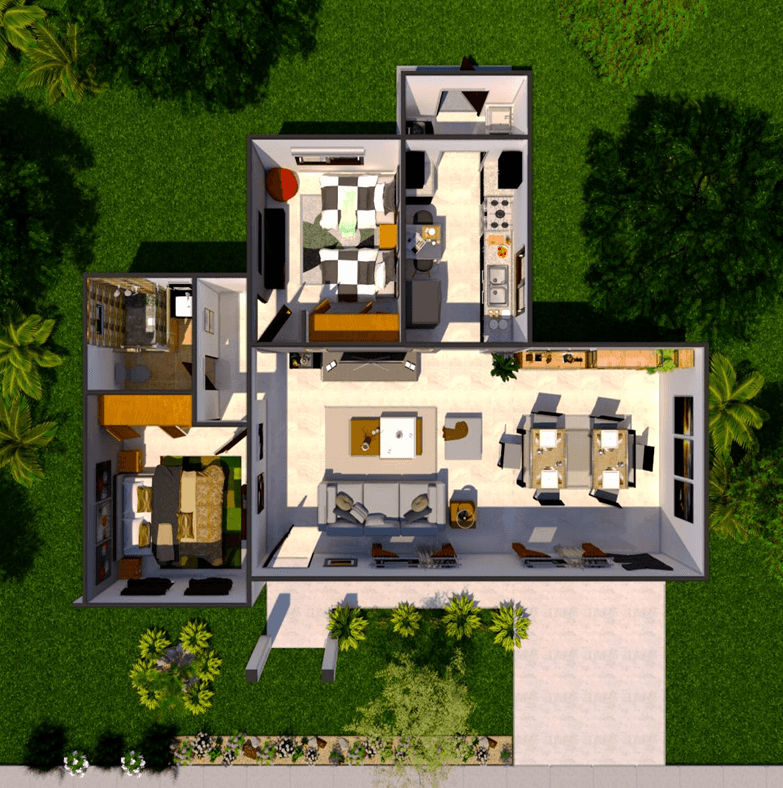 Plano del modelo Valencia Opción A en Hacienda Real