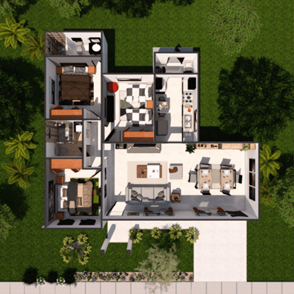 Plano del modelo Valencia en Hacienda Real
